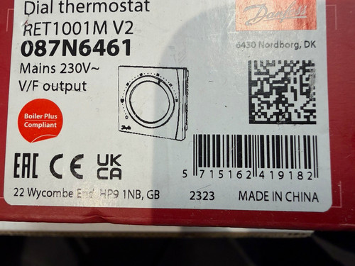 Danfoss ret1001mv2 dial - ret1001mv2,