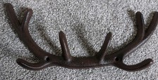Metal antler coat hook