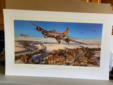 Nicholas Trudgian aviation art print Return to Rattlesden 8 B-17 Crew signed