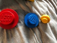 LEGO 3 PIECE WALL HANGER SET KIDS BEDROOM PLAYROOM – RED / BLUE / YELLOW. No box