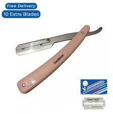 BARBER SALON STRAIGHT CUT THROAT SHAVING RAZOR RASOIRS RASOI NAVALHA PINK