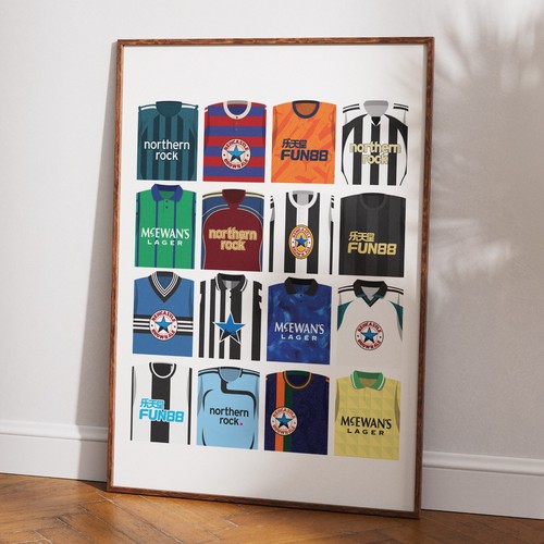 Newcastle united retro kit - newcastle,