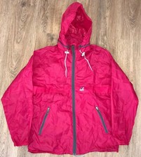 K-WAY KWAY rare vintage 90s Pink windbreaker cagoule rain jacket size M
