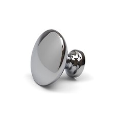 Polished Chrome Cabinet Knob Round Silver 32mm Kitchen Bathroom Unit Door Pull