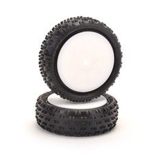 Schumacher U6812 Wide Stagger Rib 1/10 Yellow Pre-Glued Tyres (pr)