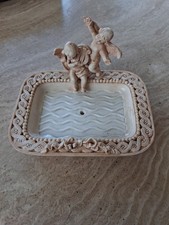 Beautiful Vintage French Cherub Soap Dish
