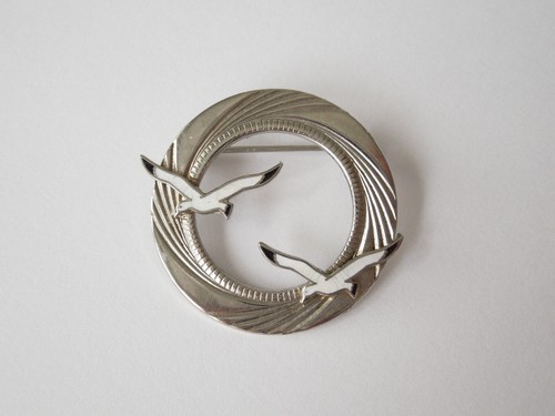 Vintage brooch seagull - vintage,