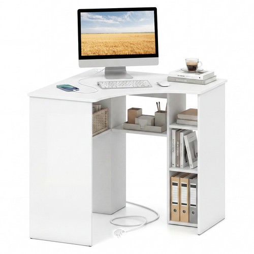 Corner desk triangle computer - corner,