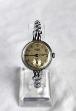 1940s Medana Ladies Silver Tone 7 Jewels MST Cal 359 Cocktail Watch-Running Well