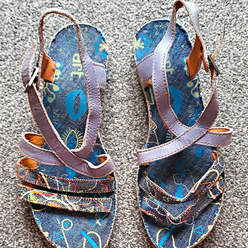 Art women blue leather - blue,