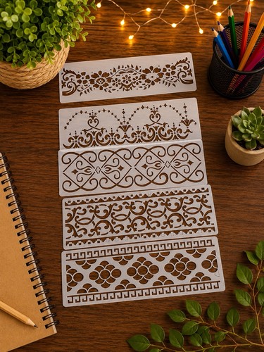 Decorative border stencil set - decorative,