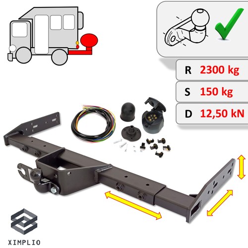 Adjustable towbar 12n - towbar, +