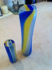 WILL SHAKSPEARE TWO BESPOKE GLASS BLOWN VASES