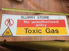 SAFETY SIGN Slurry Store - Self Adhesive Vinyl Waterproof Exterior Sticker