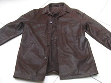 M&S mens LEATHER JACKET COAT