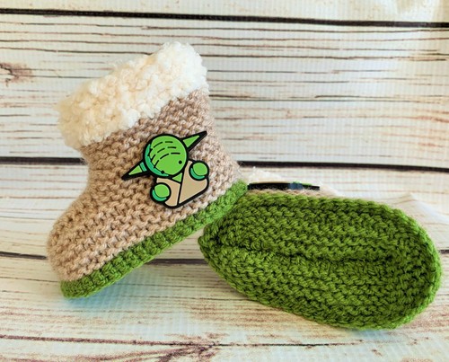Hand knitted baby - baby, booties