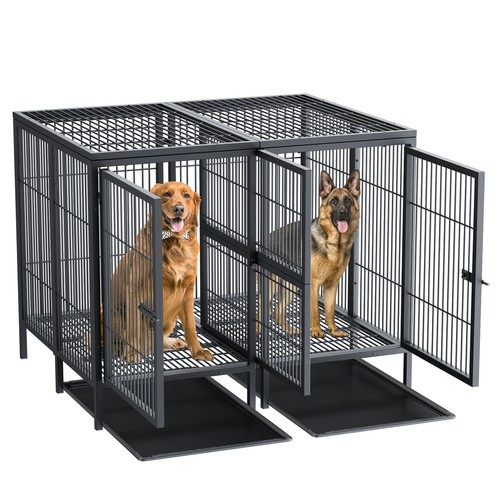 Heavy duty dog crate - crate, double