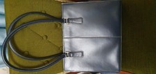 Navy Leather Handbag by Marks