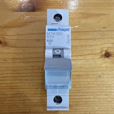 Hager B20 Amp, Type B Circuit Breaker, Fuses, Mains Board, Consumer Unit