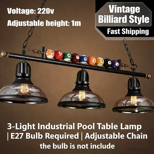 Retro snooker pool table - pool, light