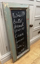 Vintage Painted Wooden Green Rectangular Blackboard Chalk Board 61 x 31 Cm