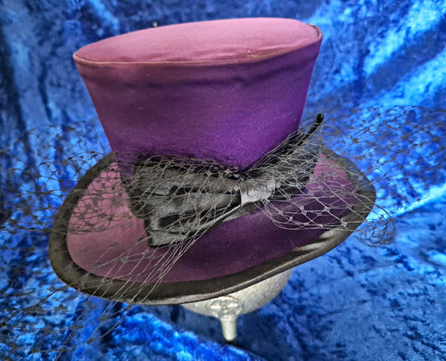 Purple mini top hat - purple, fascinator