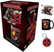 Deadpool Gift Set Coffee Mug, Coaster and Keychain Boxed Set Official Marvel