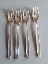 4 Vintage Retro set of  Cake Forks 