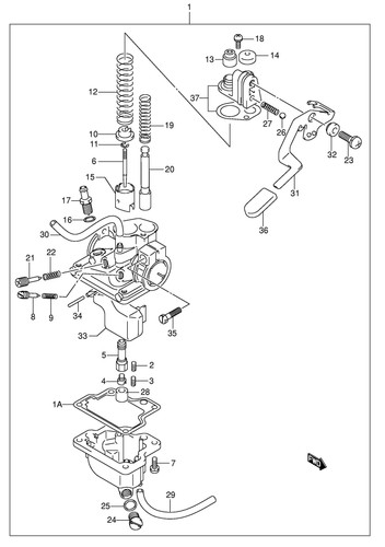 Suzuki genuine atv valve - valve, seat