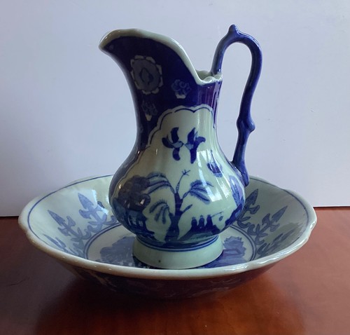 Chinese willow pattern blue - chinese,