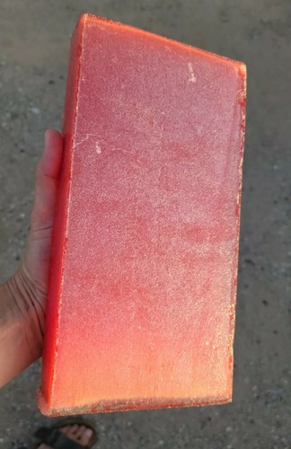 Fiber optic glass - orange, slab