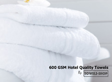 600 GSM White Hotel Quality Towels | 100% Organic Cotton | Discounted Prices 