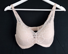 Triumph Body Make Up Illusion Lace Bra Underwired Beige Size 32D £48 RRP NEW F2