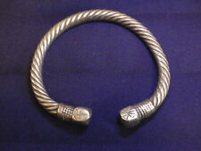 Vintage Tribal Ethnic Bedouin Cuff Armlet Anklet Heavy Metal Twist Yemen? Mans?