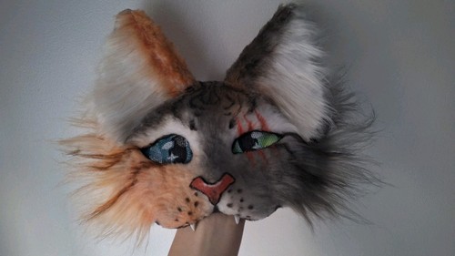 Therian calico cat mask - therian,
