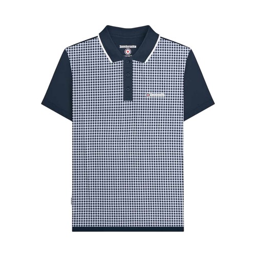 Lambretta mens gingham polo - lambretta,