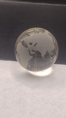 Etched glass atlas ball - etched,
