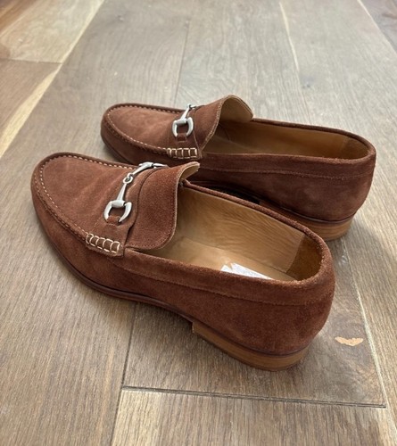 Mens suede horsebit loafers - horsebit, (
