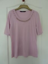 LADIES PINK SHORT SLEEVED TOP SIZE M BY BON MARCHE CASUAL