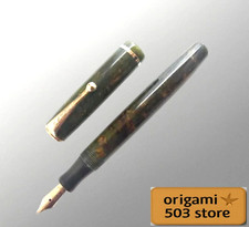 Parker Fountain Pen Moderne Green Marble 14K (OB) 1930s Super Rare