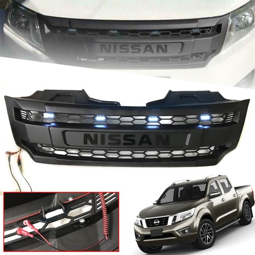 Front grille matte black white - black,