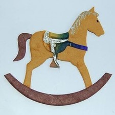 4 ROCKING HORSE DIE CUTS  FOR