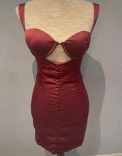 Oh Polly Wine Mini Dress Size