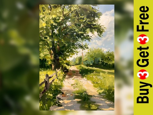 Sunlit country trail - country,