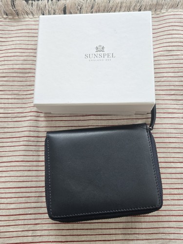 Sunspel zip around wallet navy - sunspel,