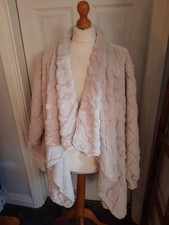 Cozy Cream Supersoft Fleece Waterfall Style Cardigan Size 3XL Approx Up To UK 26