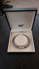 Montblanc Mens Hallmarked Silver Bracelet .. inside measurement 19cm 