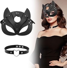 Cat Women Mask And Choker Set