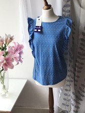 Henry Holland Blue Top Ruffle