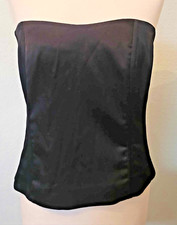 Ladies Steampunk Goth Satin Part Boned Corset Basque - by South - Used Size 22